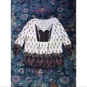 Vintage America blues bohemian style top